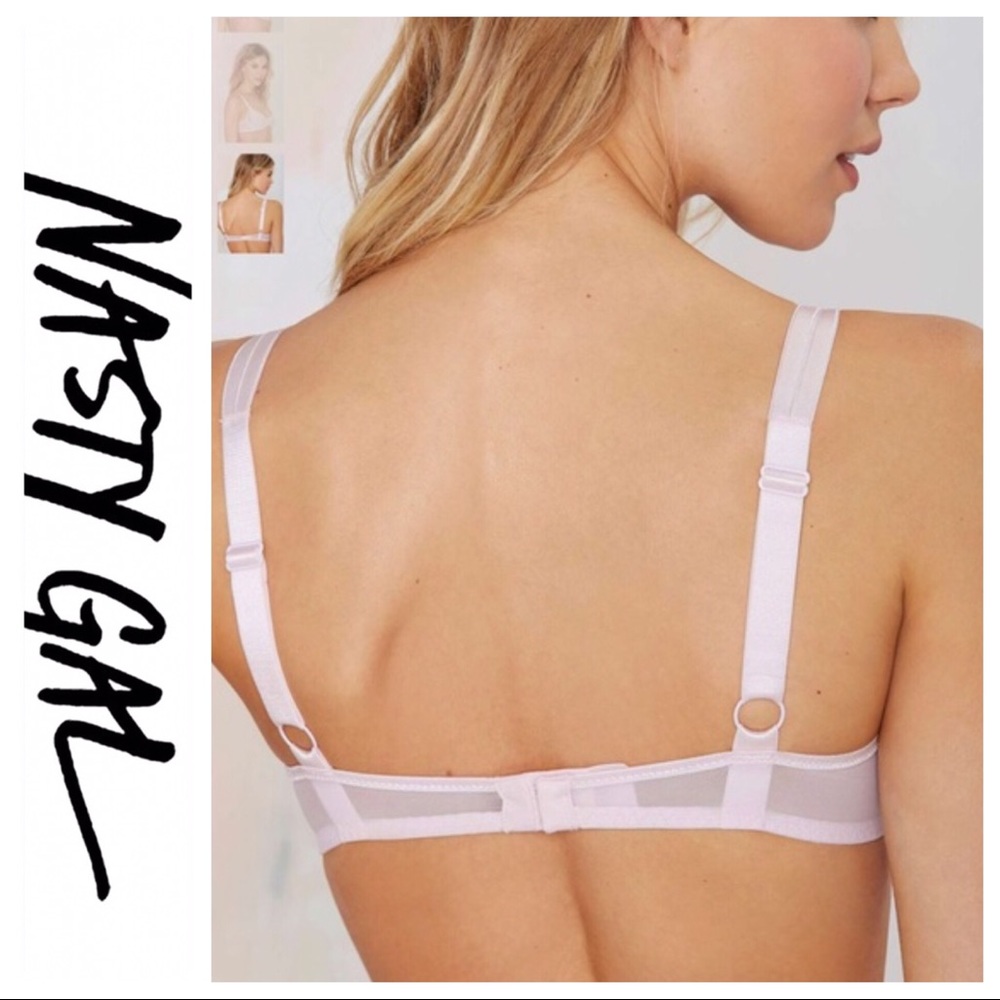 💕SALE💕NWT Nasty Gal Pink Aria Mesh Bra - Picture 2 of 5